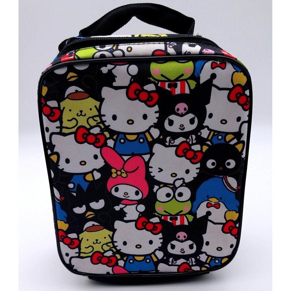 Sanrio Hello Kitty Friends Insulated Lunch Bag Multi Character Print Black